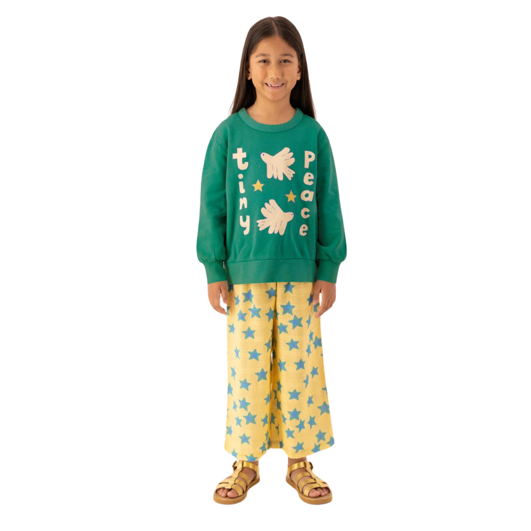 Tiny Cottons Tiny Peace Sweatshirt - Deep Green