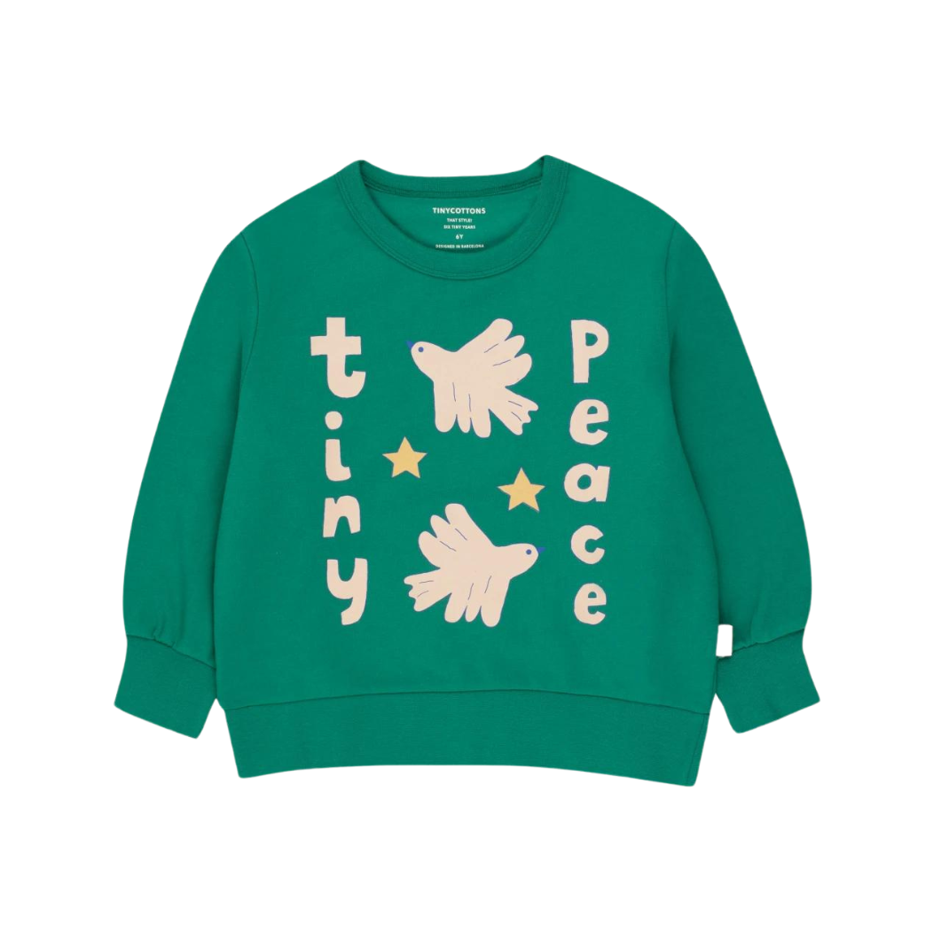 Tiny Cottons Tiny Peace Sweatshirt - Deep Green