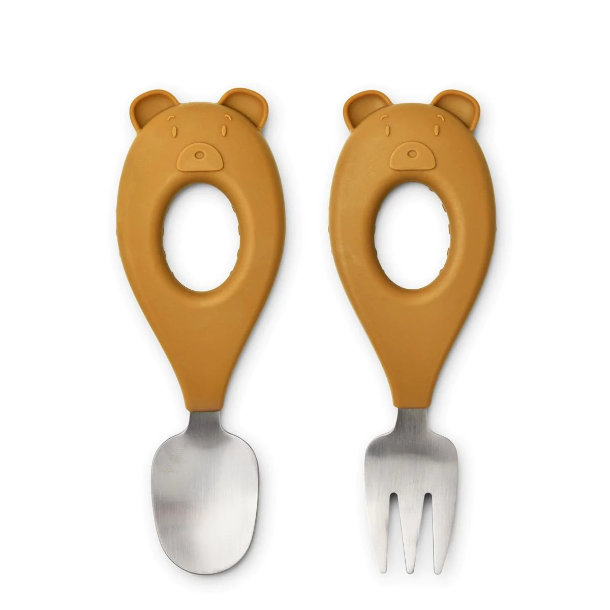 Liewood Stanley Baby Cutlery Set - Golden Caramel