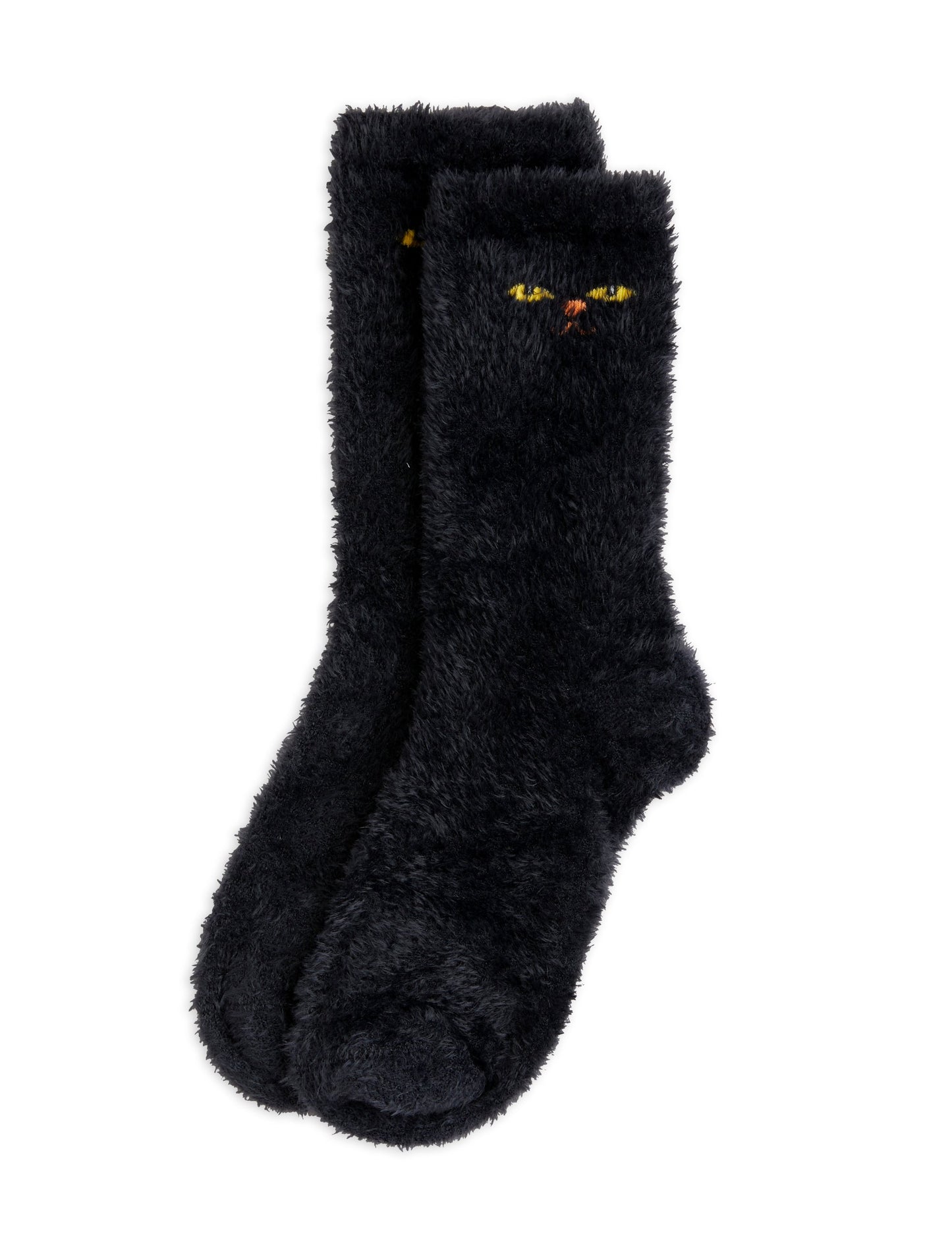 Mini Rodini Cat Eyes Fuzzy Socks - Black
