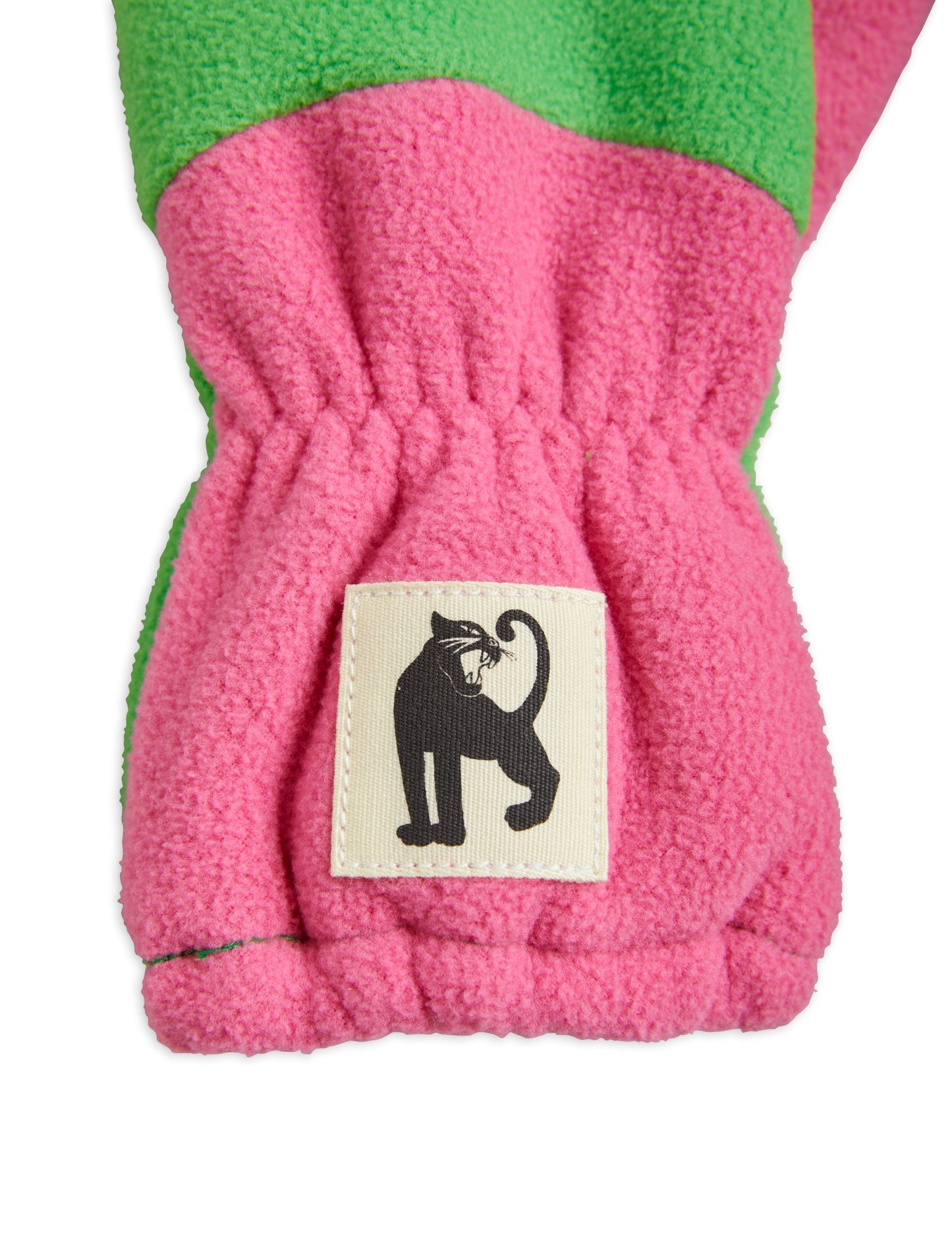 Mini Rodini Fleece Panel Mittens - Pink