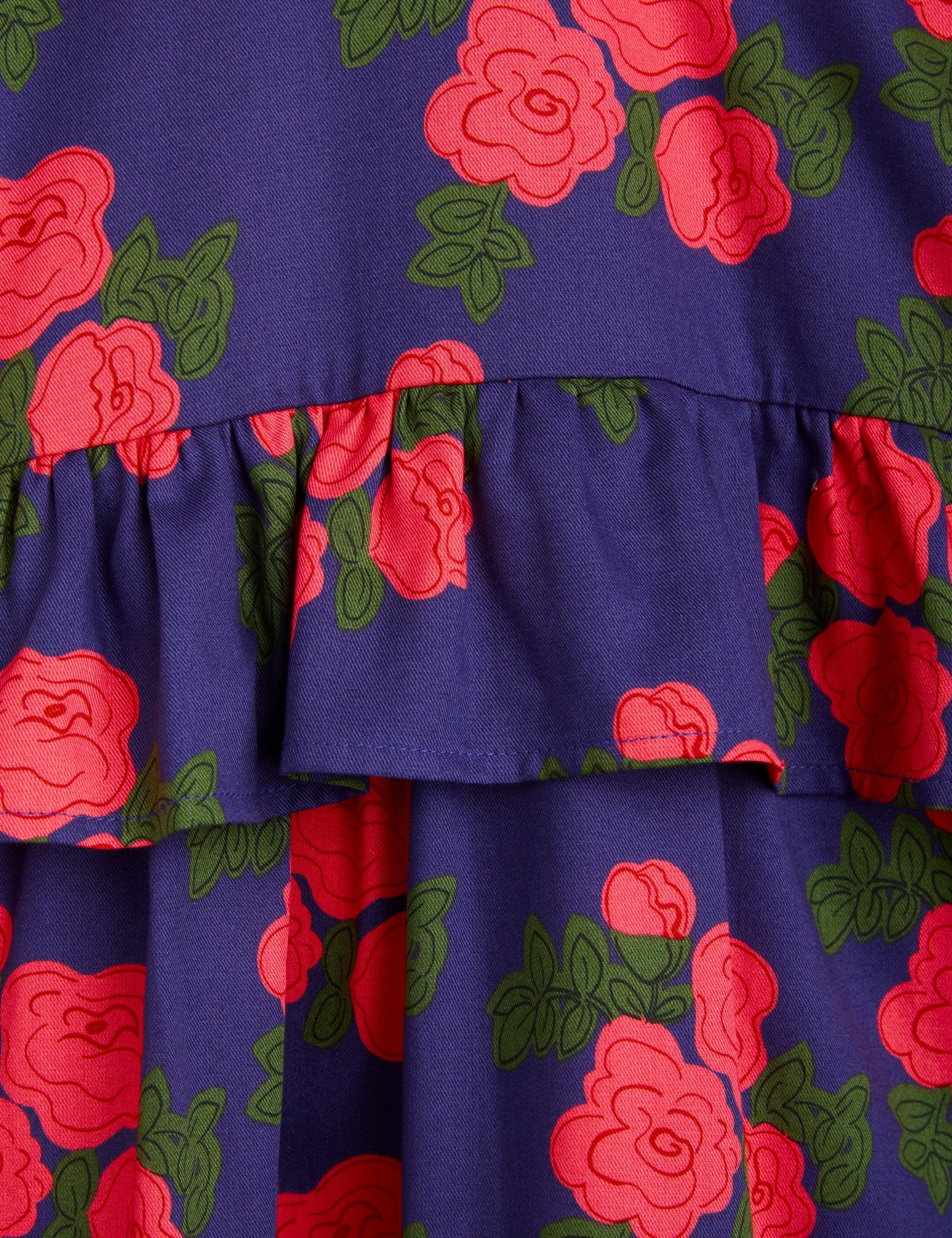 Mini Rodini Roses Woven Dress - Blue