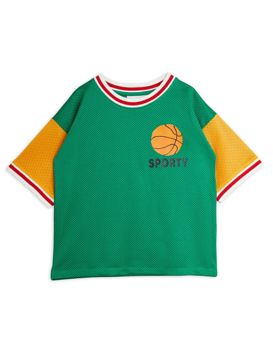 Mini Rodini Basketball Mesh T-Shirt - Green