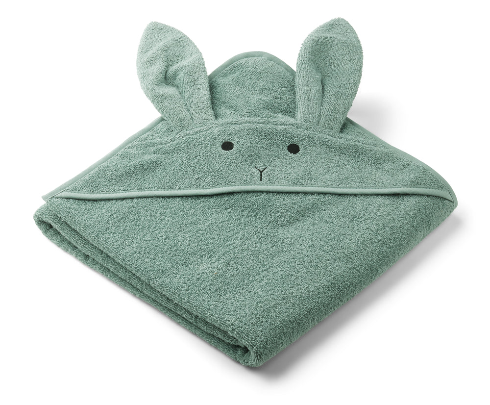 Liewood Augusta Hooded Junior Towel - Rabbit Peppermint