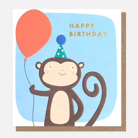 Caroline Gardner Monkey Birthday Card