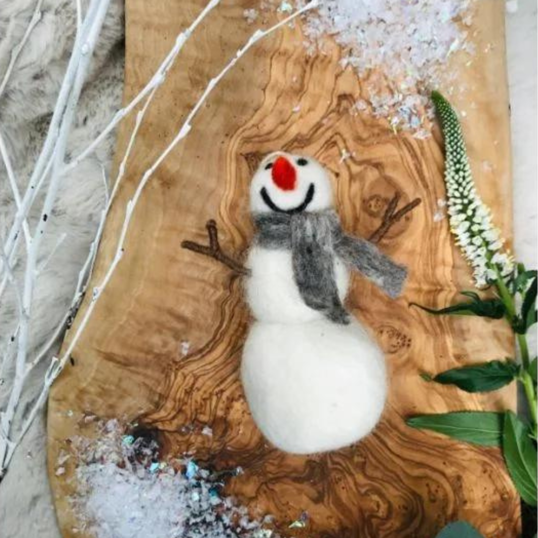 Felt So Good Handmade Felt Christmas Tree Decoration - Norman Snowman
