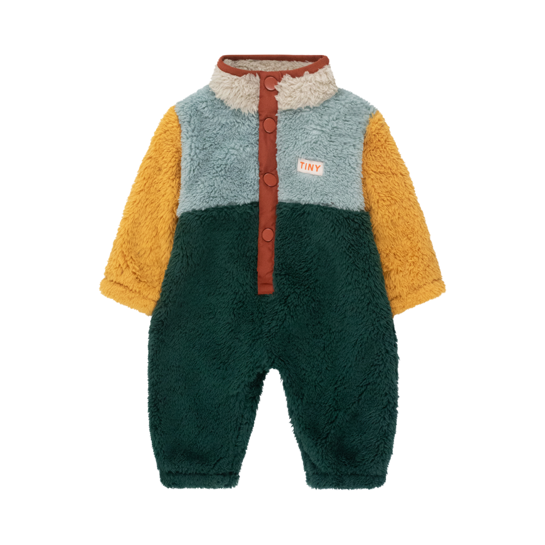 Tiny Cottons Sherpa One Piece - Mustard/Chocolate