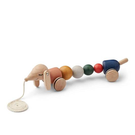 Liewood Barthes Pull Along Toy - Golden Caramel Multi Mix