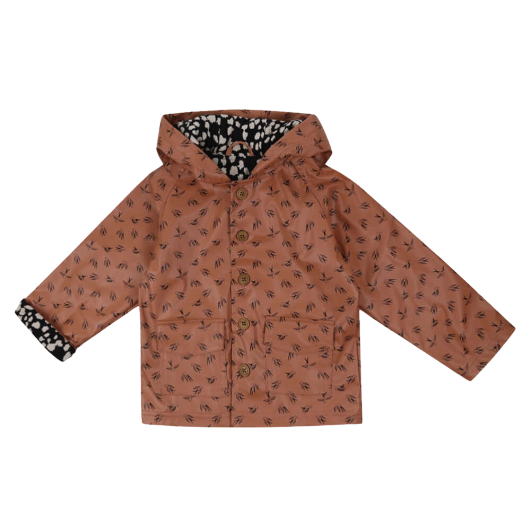 Turtledove London Bird Print Raincoat