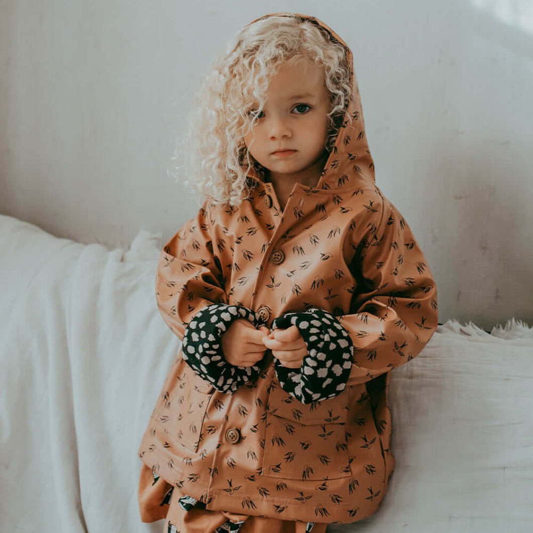 Turtledove London Bird Print Raincoat