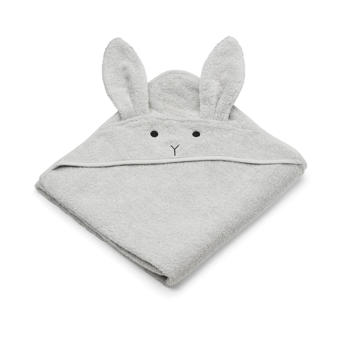 Liewood Augusta Hooded Junior Towel - Rabbit Dumbo Grey