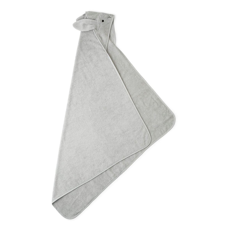 Liewood Augusta Hooded Junior Towel - Rabbit Dumbo Grey