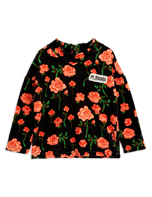 Mini Rodini Roses Velour Sweater