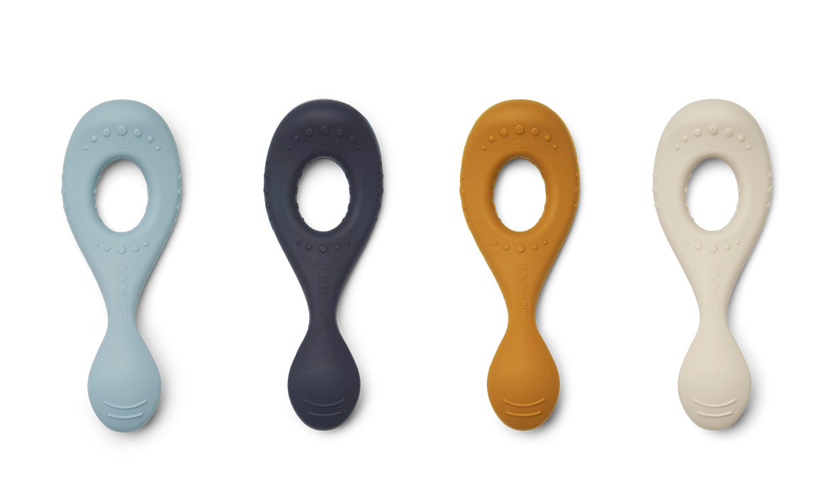 Liewood Liva Silicone Spoons 4 Pack - Sea Blue Multi Mix