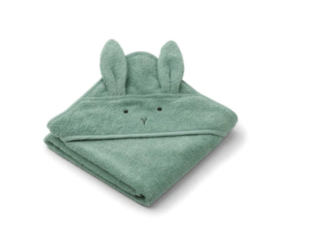 Liewood Albert Baby Towel - Peppermint Rabbit