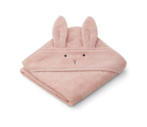 Liewood Albert Baby Towel - Rose Rabbit