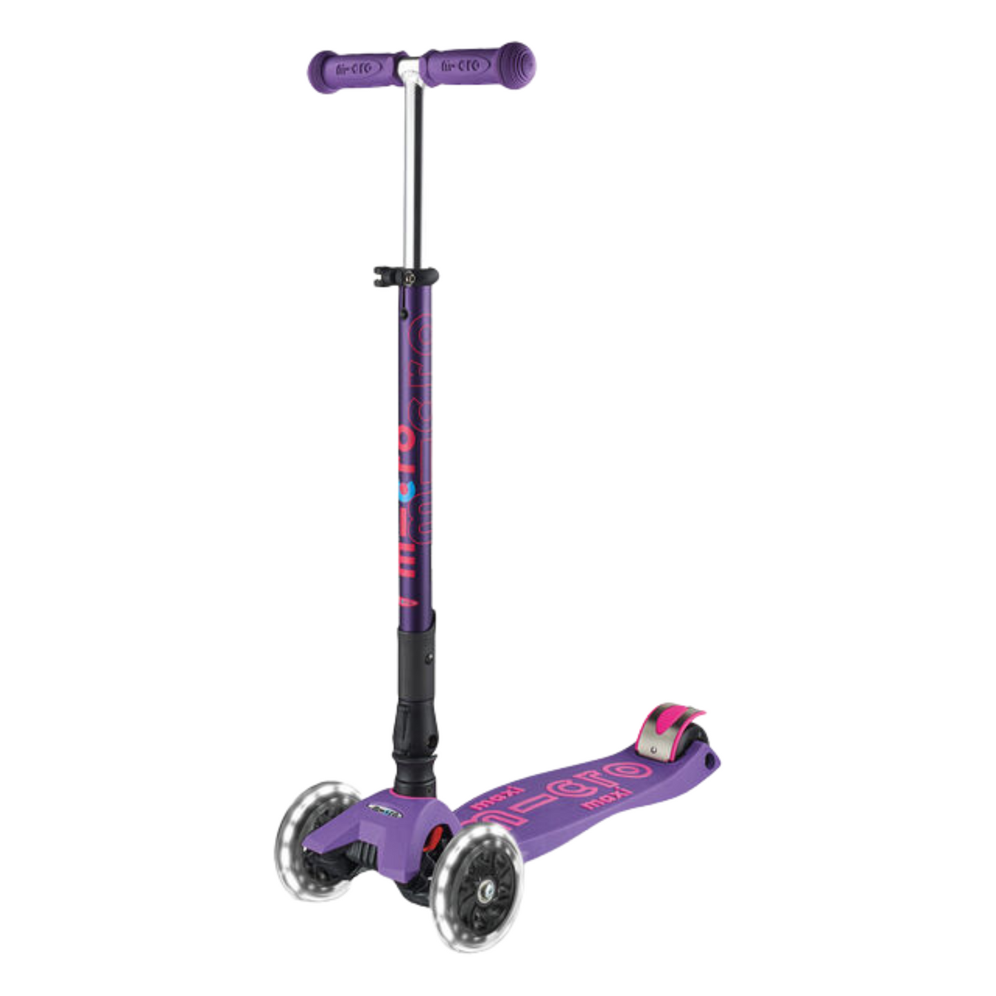 Maxi Micro Scooter Deluxe Foldable LED: Purple